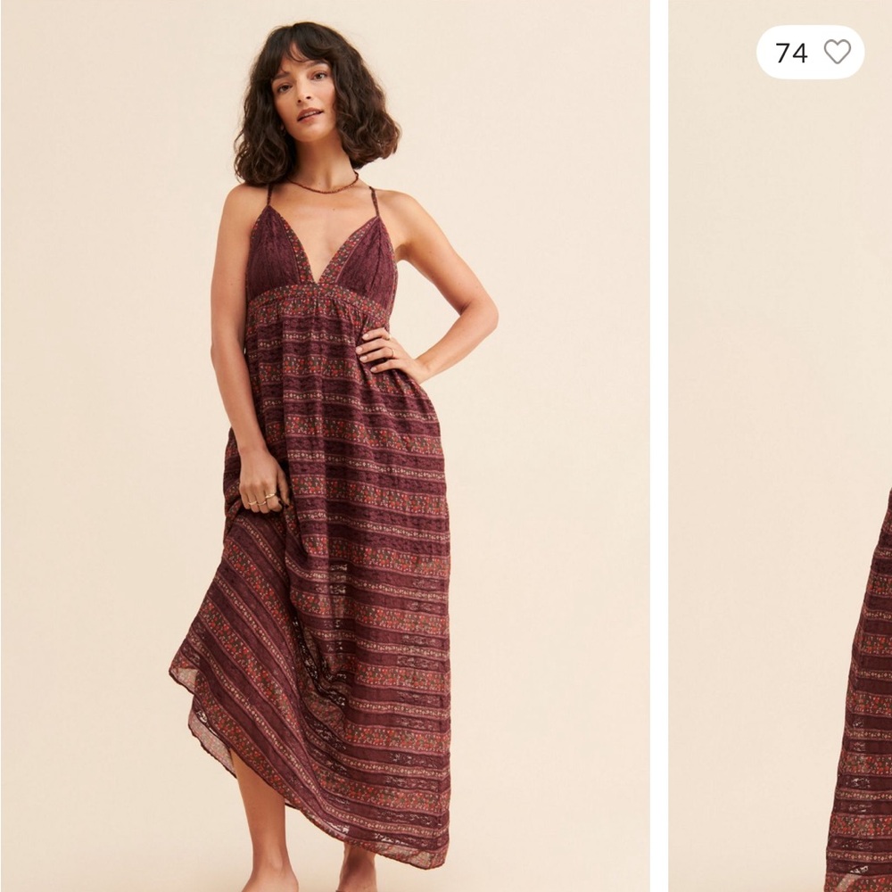 Free people lotus maxi dress XL